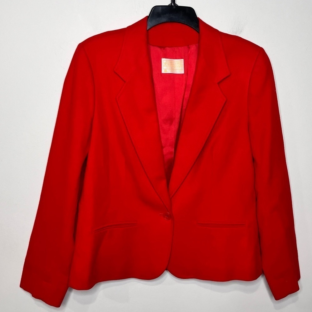 Pendleton vintage red wool blazer size 12
